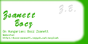 zsanett bocz business card